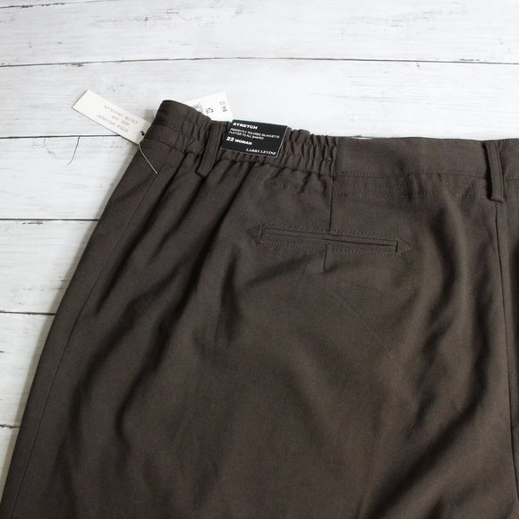 Larry Levine Women's Trouser Suit Dress Pants Plus Size 22W Brown - Picture 6 of 6